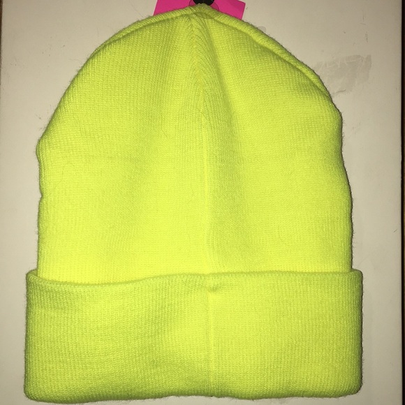 π NWT Betsey Johnson Neon Yellow Acrylic Hat - Picture 5 of 8